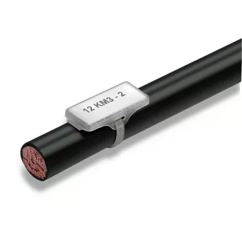 Weidmüller WKM 18/43 Clip-on Wire Marker, Black, Polypropylene, 11.5 mm, 100 Pieces