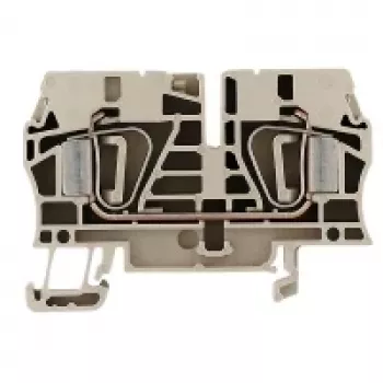 Weidmüller ZDU 6 Feed-Through Terminal Block, Spring Clamp Connection, 6 mm², Beige, 50 Pieces