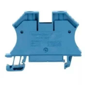 Weidmüller WDU 16N BL Feed-Through Terminal Block, 16 mm², 76 A, Screw Connection, Blue, 50 pcs