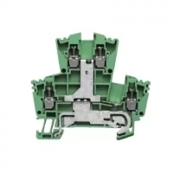Weidmüller Feed-Through Terminal Block, Screw Connection, 2.5 mm², 24 A, 800 V, Green, 100 Pieces