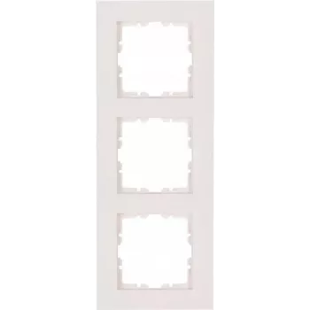 HEINRICH KOPP cadre de recouvrement 3 postes HK07 PURE 228x86x9,5 mm IP20 fixation à clips blanc pur