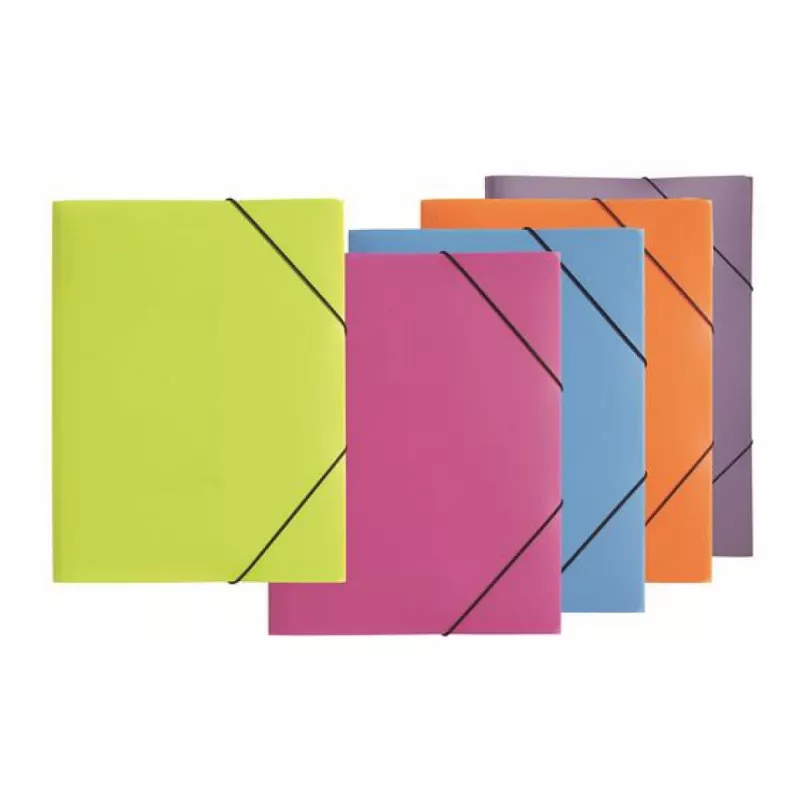 PAGNA Chemise porte-documents à élastique A3 PP 3 rabats orange