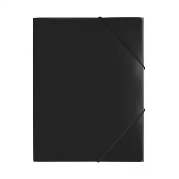 PAGNA PP 12 Chemise de présentation A4 polypropylène noir paysage bouton pression