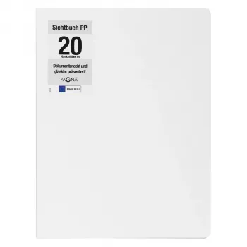 PAGNA Office porte-vues DIN A4 20 pochettes blanc