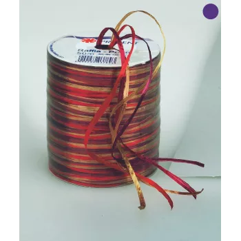 C.E. Pattberg Gift Ribbon Raffia Glossy Red/Gold 3.0 mm x 50.0 m