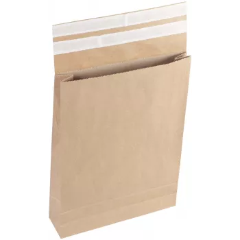 Vereinigte Papierwarenfabriken Classic enveloppe d'expédition à soufflet double fermeture autocollante env. DIN D4 sans fenêtre marron avec soufflet de 5,0 cm (2FVMF000511)