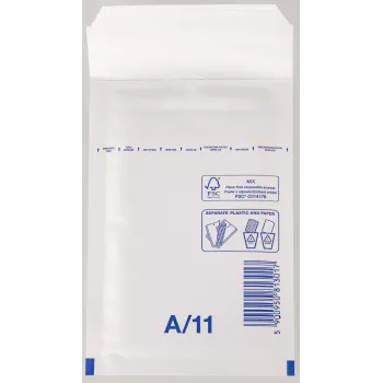 Vereinigte Papierwarenfabriken 200 enveloppes d'expédition matelassées à bulles pour DIN A7 - enveloppes matelassées à bulles, blanc, lot de 200