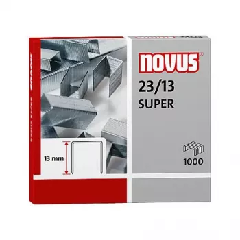 Novus Dahle Novus 23/13 SUPER pack d'agrafes - 1,3 cm - 1000 agrafes - acier - acier inoxydable