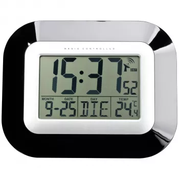 TFA 60.4503 horloge murale radio-pilotée réveil numérique noir