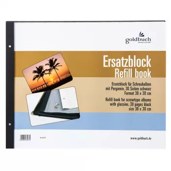 Goldbuch bloc de recharge 38x30 cm noir avec vis 83077