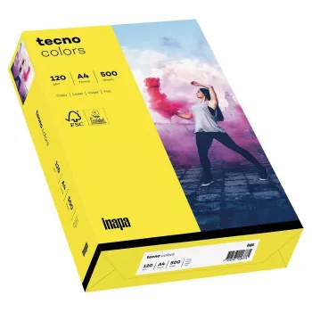 Papyrus Tecno Colors papier copie A4, jaune, 120 g/m2