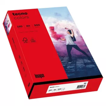 Papyrus Tecno Colors A4 Papier copie, rouge intense, 160 g/m², 250 feuilles