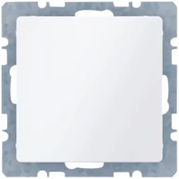 Berker 6710096089 obturateur Q.1/Q.3 avec plaque centrale, blanc polaire velours