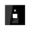 JUNG A 569-1 BFPLUA SW plaque de recouvrement pour prises de données IAE/UAE, 1 x 8 broches, thermoplastique, série A, noir