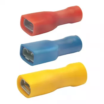 Cosse plate entièrement isolée Klauke 720V 6,3 mm x 0,8 mm rouge 1 pièce