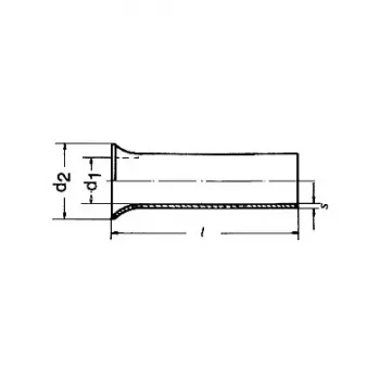 Klauke embout de fil 2,5 mm² 10 mm embout tubulaire en cuivre étamé DIN 46228