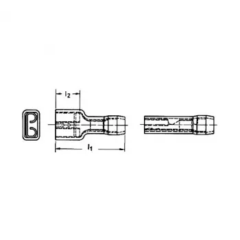 Klauke cosse plate 4-6 mm² 750 V non isolé