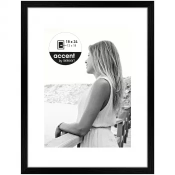 Nielsen Design Aura noir 18x24 cadre photo en bois avec passe-partout 1134000