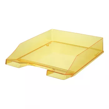 HAN bac à courrier jaune transparent A4