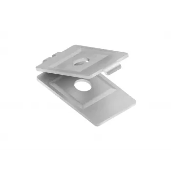 Niedax Mounting Clip GRWGK 10 S for Wire Mesh Cable Trays, Strip Galvanised Steel, Silver