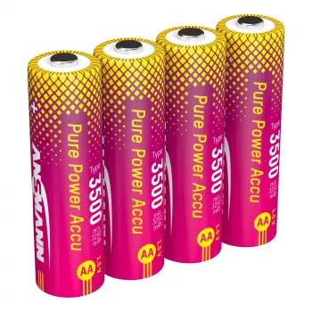ANSMANN PurePower 3500 AA 1,5 V accumulateurs Li-Ion, 3500 mAh, lot de 4 (1312-0042)