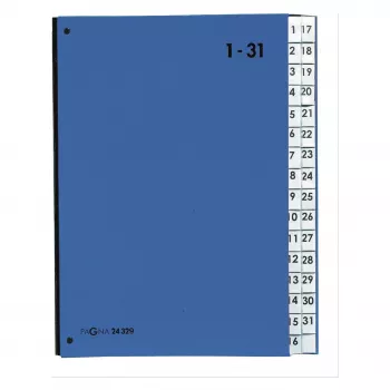 Tri de bureau PAGNA 32 compartiments - A4 - carton - bleu - portrait - 340 mm - 40 mm