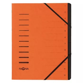 Pagna 40059-12 Classeur organisateur 12 compartiments, A4, orange