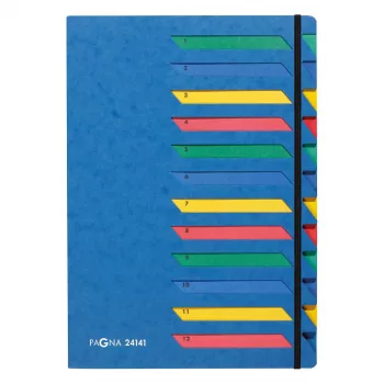 Pagna 24141-02 Classeur de bureau Classic 12 compartiments, A4, bleu