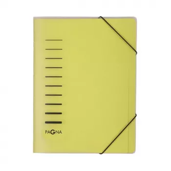 PAGNA Chemise d'organisation 6 compartiments jaune A4