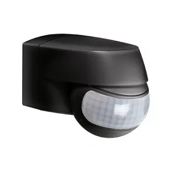ESYLUX MD 200 Détecteur de mouvement infrarouge passif, portée 12 m, montage mural, noir, IP44, 2000 Lux, 2,5 m