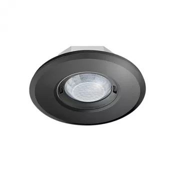 ESYLUX PD-FLAT 360i/8 RB Détecteur de mouvement encastré au plafond, noir, 360°, portée 8 m