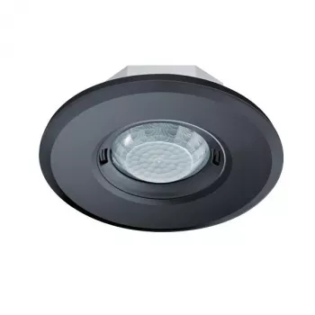 ESYLUX MD-FLAT 360i/8 ROUND BLACK Détecteur de mouvement PIR plafond 360° 8 m présence 24 m mouvement
