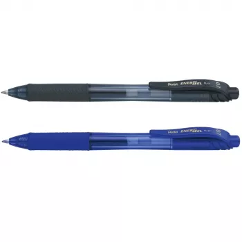 Pentel EnerGel-X BL107 Stylo roller gel 0,35 mm extra-fin, couleurs d'encre assorties, lot de 4
