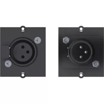 Plaque de façade modulaire à encliqueter Bachmann, XLR femelle 3 broches, noire
