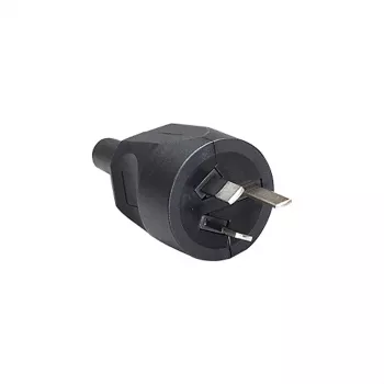BACHMANN Australian Power Plug 10A/250V Black Type I Rewireable