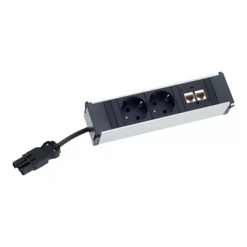 Bachmann CONI module d'alimentation - 3 prises Schuko, entrée GST18i3, noir