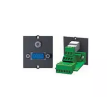 Plaque de façade modulaire à encliqueter Bachmann - coupleur HD-15 VGA, noir