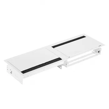 Bachmann CONI DUO multiprise encastrable courte avec 2 prises Schuko et 2 emplacements modules, noir