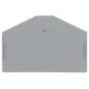 Plaque d'extrémité et intermédiaire WAGO 280-312, grise, 2,5 mm², 50 mm x 36,5 mm, 2,8 g