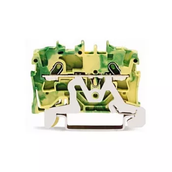 WAGO 2001-1207 2-Conductor Ground Terminal Block, 1.5 mm²