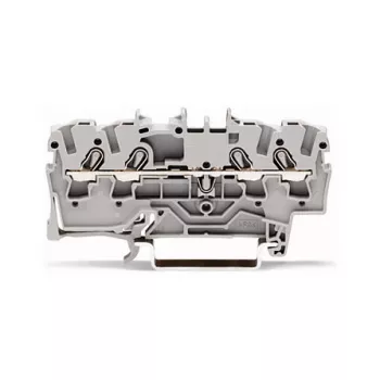 Borne de passage WAGO 2002-1401, 4 conducteurs, 2,5 mm², Push-in CAGE CLAMP, 800 V, grise