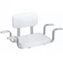 Tabouret de douche Weinberger Gratia avec dossier - hauteur réglable, blanc/argent