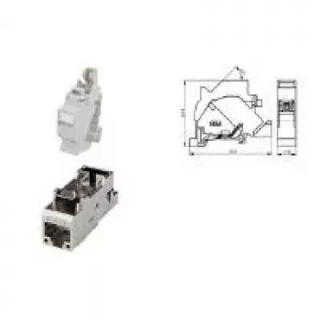 Sortie rail DIN RJ-45 Telegärtner gris clair RAL 7035 J00023A0205