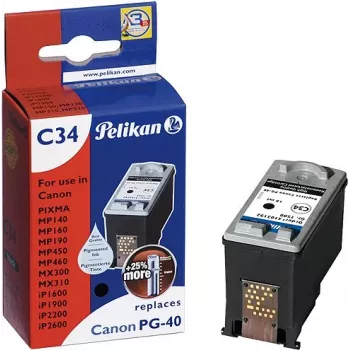 Cartouche d'encre remanufacturée Pelikan pour Canon PG-40 (noire, grande capacité)