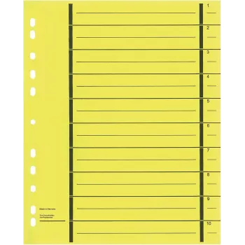 50 intercalaires WEKRE, A4, 190 g/m², jaune (951020850IF)