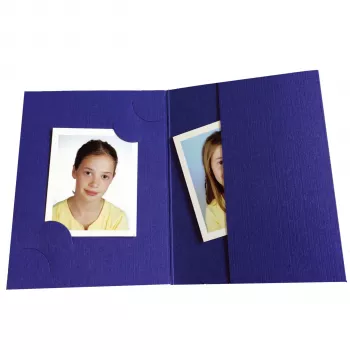 DAIBER 12102 1x100 pochettes Daiber, bleu pour photos d'identité, 3 formats