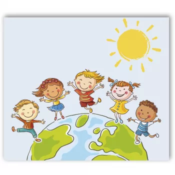 DAIBER Globe 13x18 chemises portrait enfants (lot de 10) - bleu