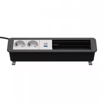 Hub de connexion de bureau CP Office Desk 6 modules Kindermann 2x Schuko 1x USB A/C