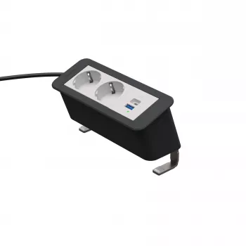Module de charge Kindermann CP Office Desk 3fa 2x prise 1x USB PD (7550000132)