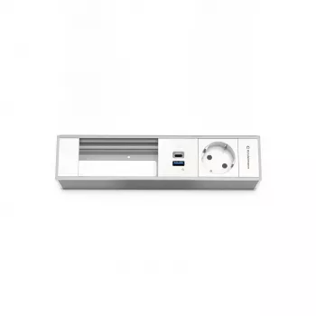 Kindermann support de module 4 slots avec 1x alimentation et 1x USB-A 3.0, noir (7449001231)